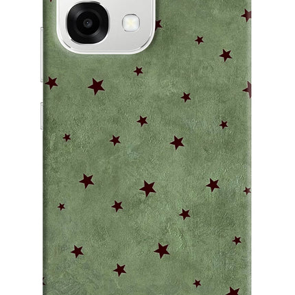 Green Stars Oppo F33 5G Hard Case Back Cover by Casekaro