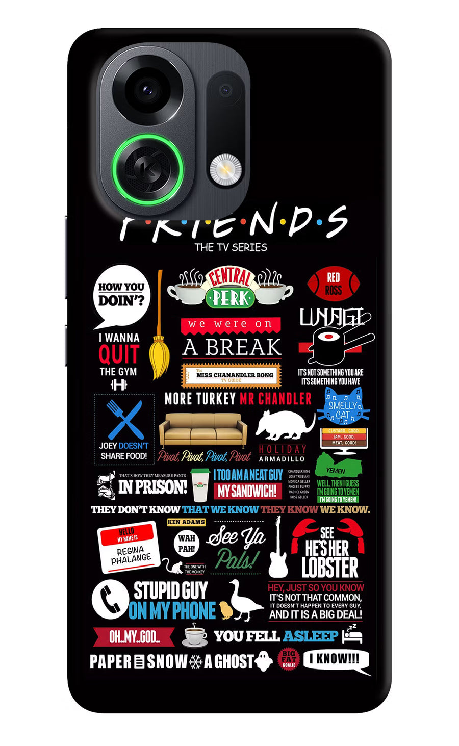 FRIENDS OPPO K13 Turbo Pro 5G Back Cover, Hard case