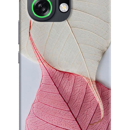 White Pink Leaf OPPO K13 Turbo Pro 5G Back Cover