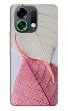 White Pink Leaf OPPO K13 Turbo Pro 5G Back Cover