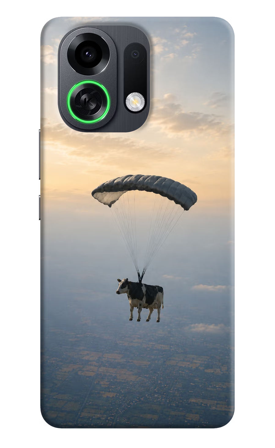 Skydiving Cow OPPO K13 Turbo Pro 5G Back Cover, Hard case