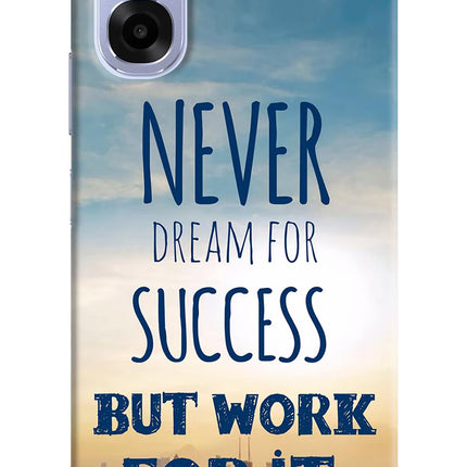 Never Dream For Success But Work For It OPPO K14x 5G Back Cover