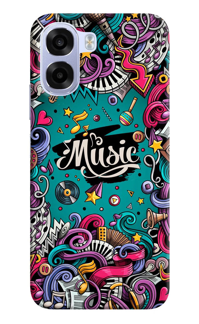 Music Graffiti OPPO K14x 5G Hard Case Back Cover by Casekaro