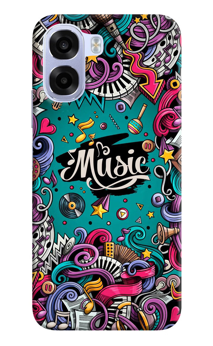 Music Graffiti OPPO K14x 5G Back Cover, Hard case