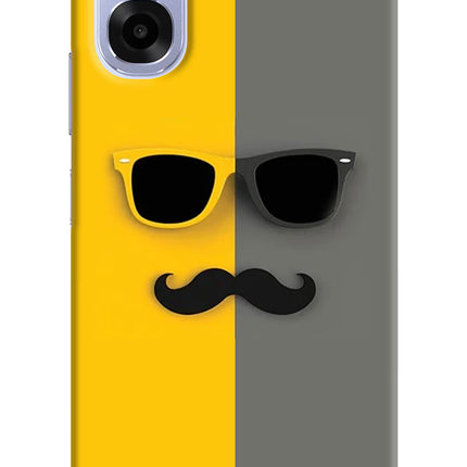 Sunglasses with Mustache OPPO K14x 5G Back Cover