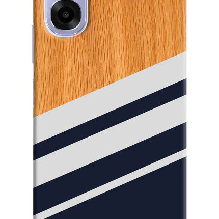 Blue and white wooden OPPO K14x 5G Back Cover