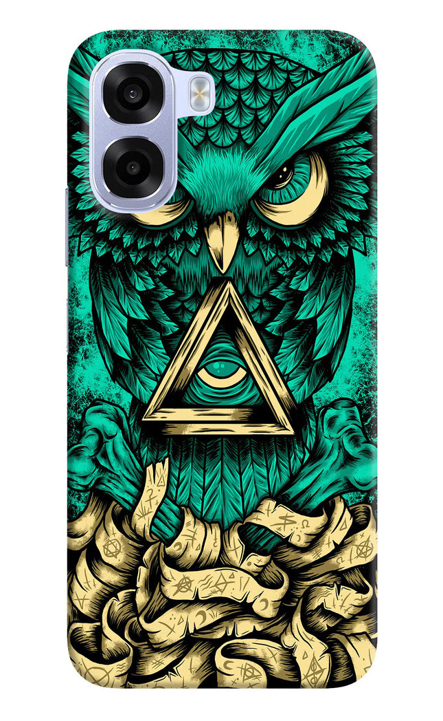 Green Owl OPPO K14x 5G Hard Case Back Cover by Casekaro