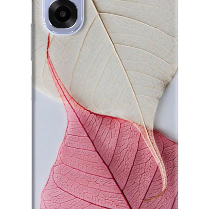 White Pink Leaf OPPO K14x 5G Back Cover