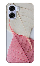White Pink Leaf OPPO K14x 5G Back Cover