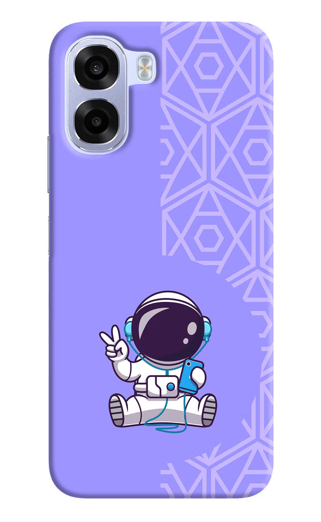 Cute Astronaut Chilling OPPO K14x 5G Hard Case Back Cover by Casekaro