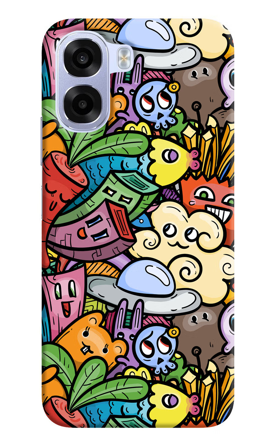 Veggie Doodle OPPO K14x 5G Back Cover, Hard case