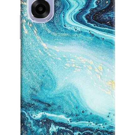 Blue Glitter Marble OPPO K14x 5G Back Cover