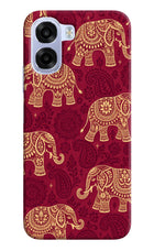 Maroon Elephant OPPO K14x 5G Hard Case Back Cover by Casekaro