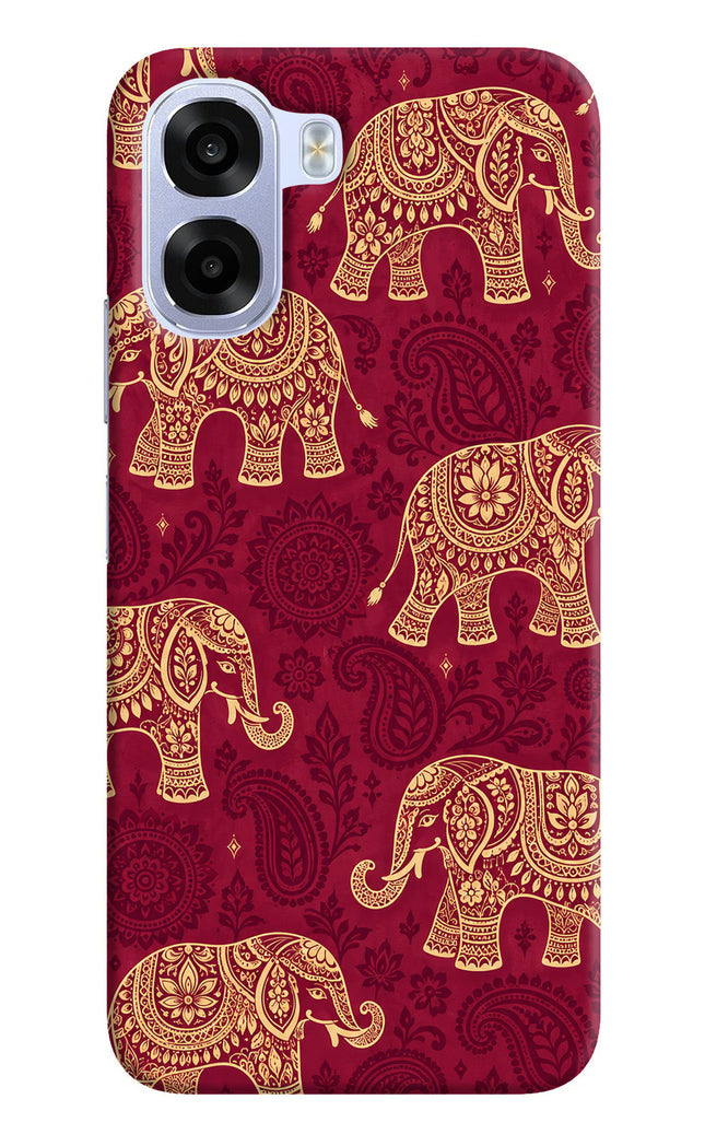 Maroon Elephant OPPO K14x 5G Hard Case Back Cover by Casekaro