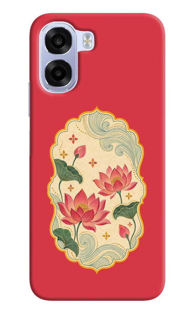 Pink Lotus OPPO K14x 5G Hard Case Back Cover by Casekaro