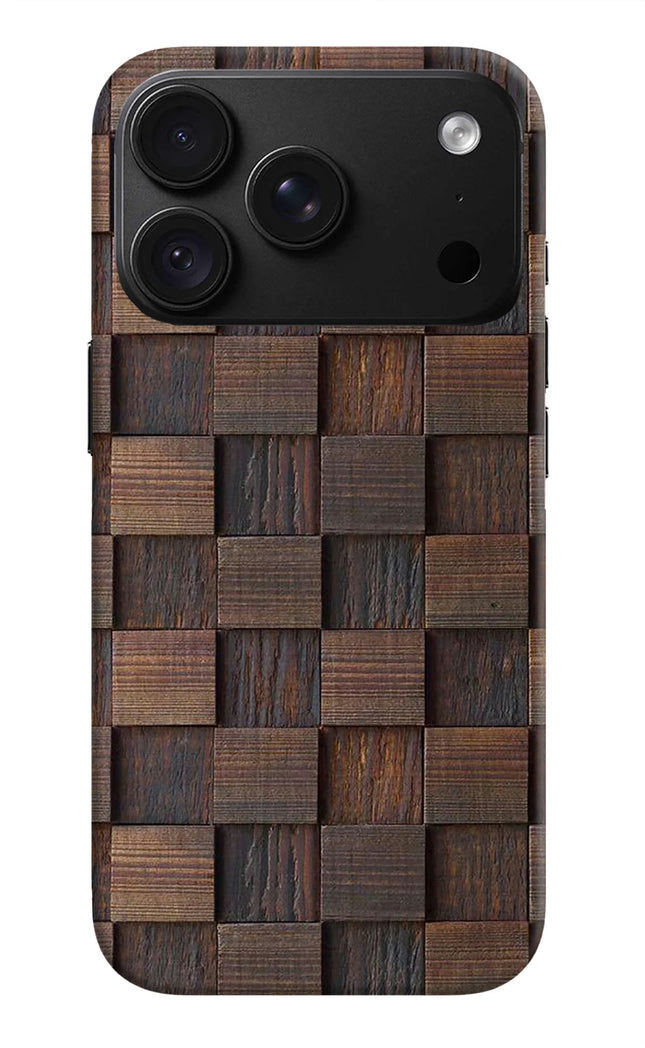 Wooden Cube Design iPhone 18 Pro Hard Case Back Cover by Casekaro