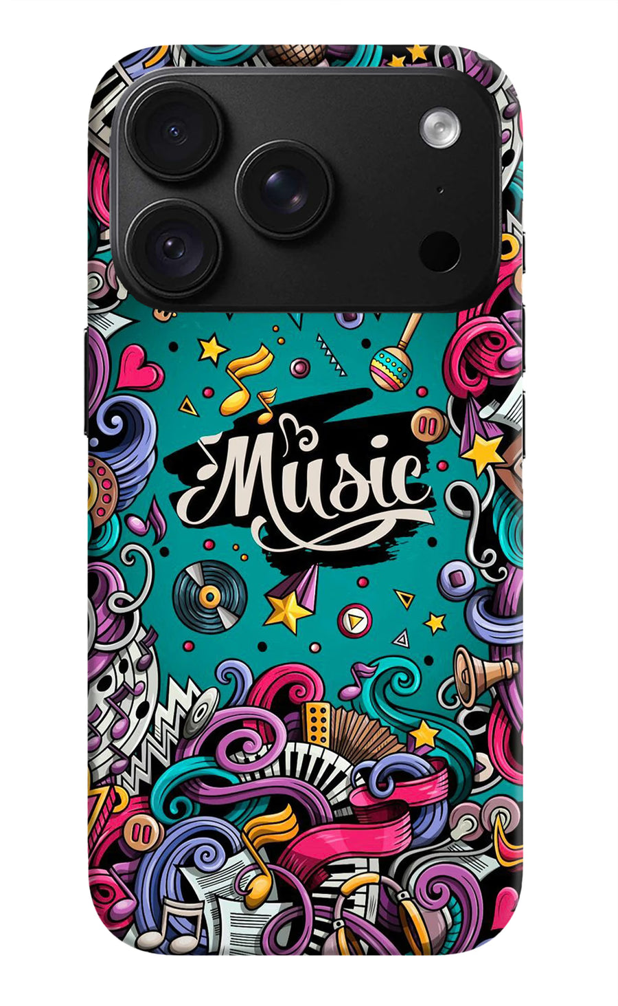 Music Graffiti iPhone 18 Pro Back Cover, Hard case