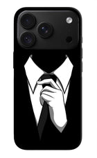 Black Tie iPhone 18 Pro Hard Case Back Cover by Casekaro