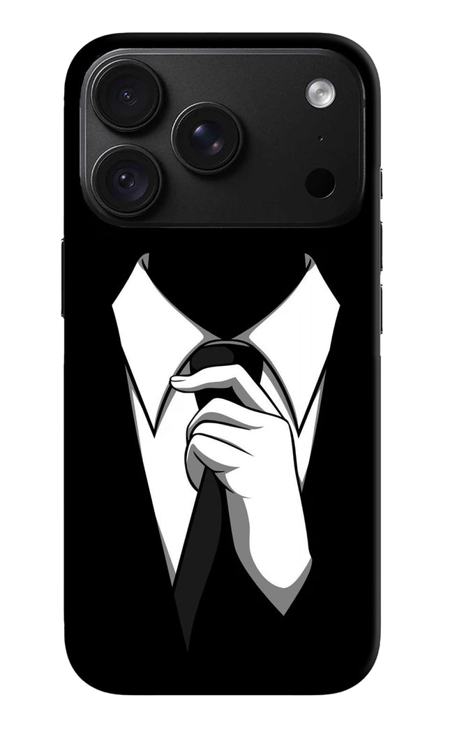 Black Tie iPhone 18 Pro Hard Case Back Cover by Casekaro