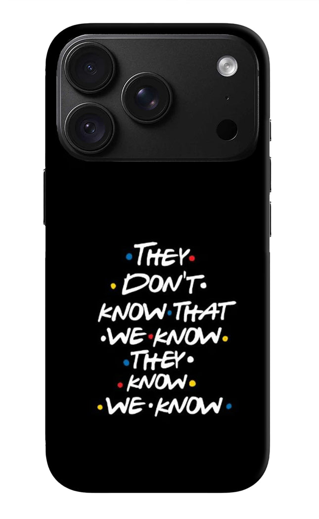 FRIENDS Dialogue iPhone 18 Pro Hard Case Back Cover by Casekaro