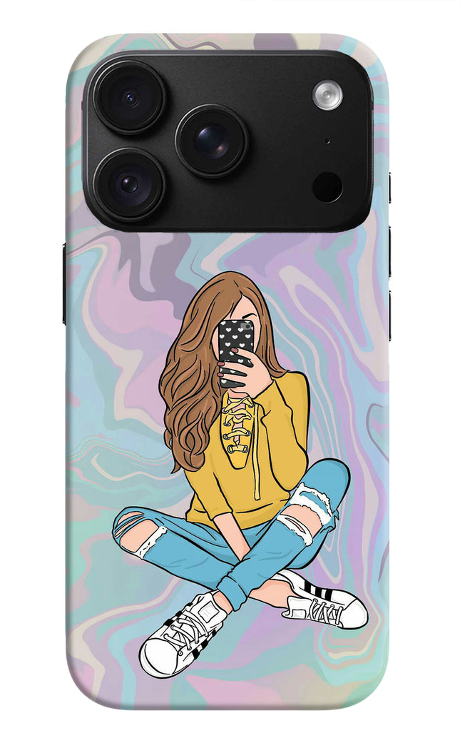 Selfie Girl iPhone 18 Pro Hard Case Back Cover by Casekaro