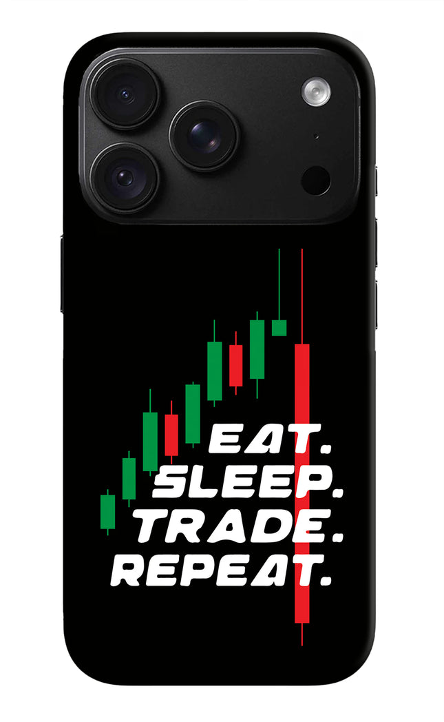 Eat Sleep Trade Repeat iPhone 18 Pro Hard Case Back Cover by Casekaro