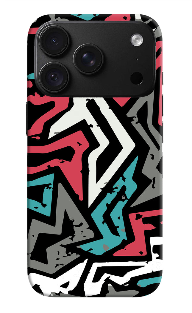 Geometric Graffiti iPhone 18 Pro Back Cover