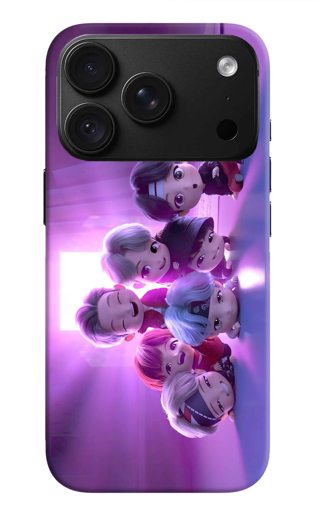 BTS Chibi iPhone 18 Pro Hard Case Back Cover by Casekaro
