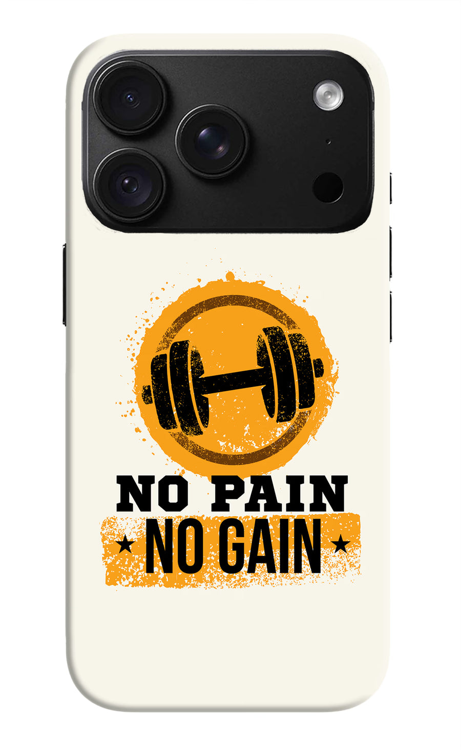 No Pain No Gain iPhone 18 Pro Back Cover, Hard case