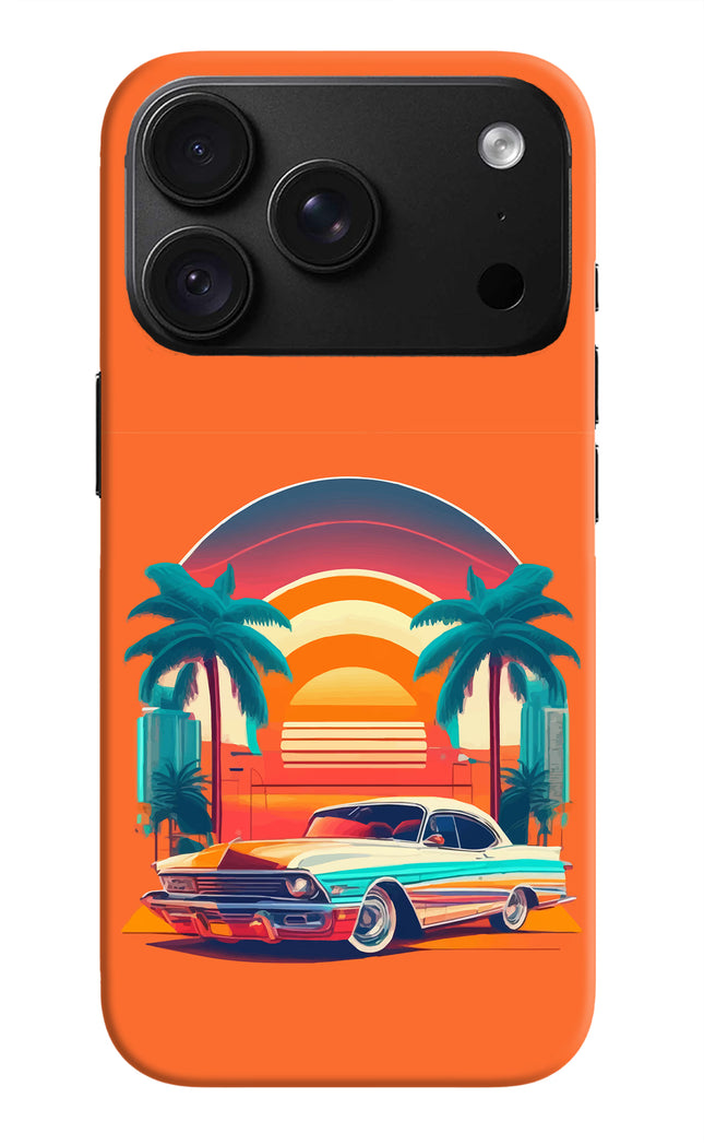 Palm Drive 80s iPhone 18 Pro Hard Case Back Cover by Casekaro