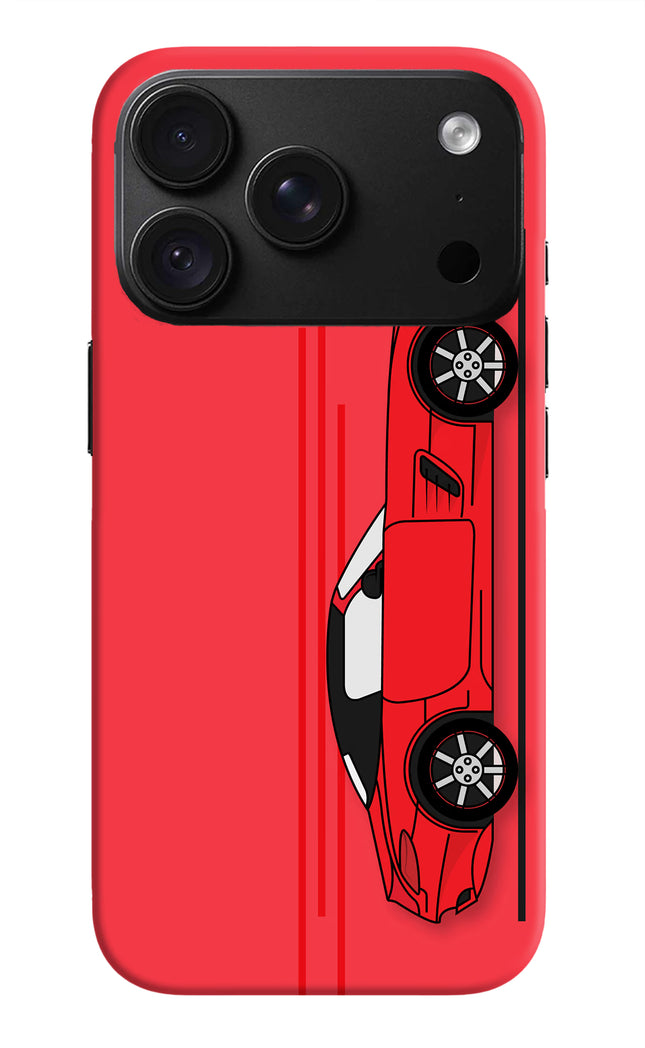 Red Velocity iPhone 18 Pro Hard Case Back Cover by Casekaro