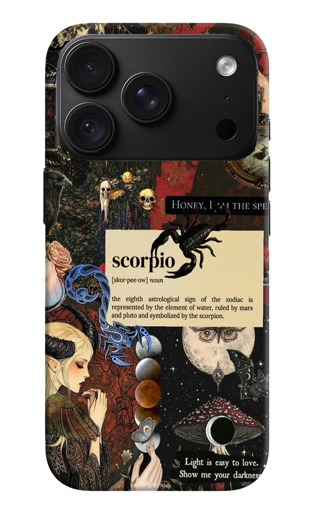 Scorpio Zodiac iPhone 18 Pro Hard Case Back Cover by Casekaro