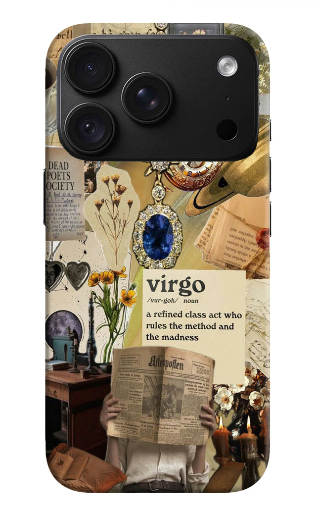 Virgo Zodiac iPhone 18 Pro Hard Case Back Cover by Casekaro