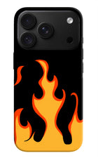 Fired Up – Black iPhone 18 Pro Hard Case Back Cover by Casekaro