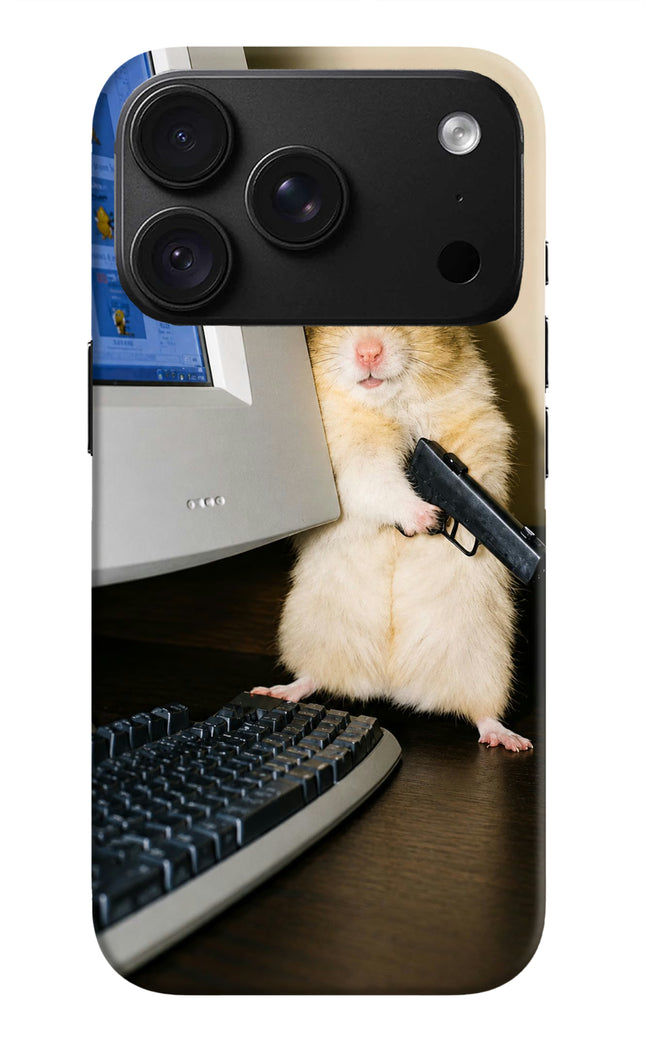 Hacker Hamster iPhone 18 Pro Back Cover