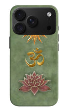 Om & Lotus iPhone 18 Pro Hard Case Back Cover by Casekaro