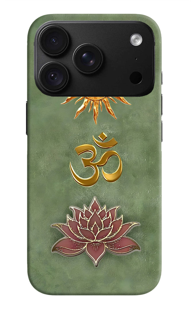 Om & Lotus iPhone 18 Pro Back Cover