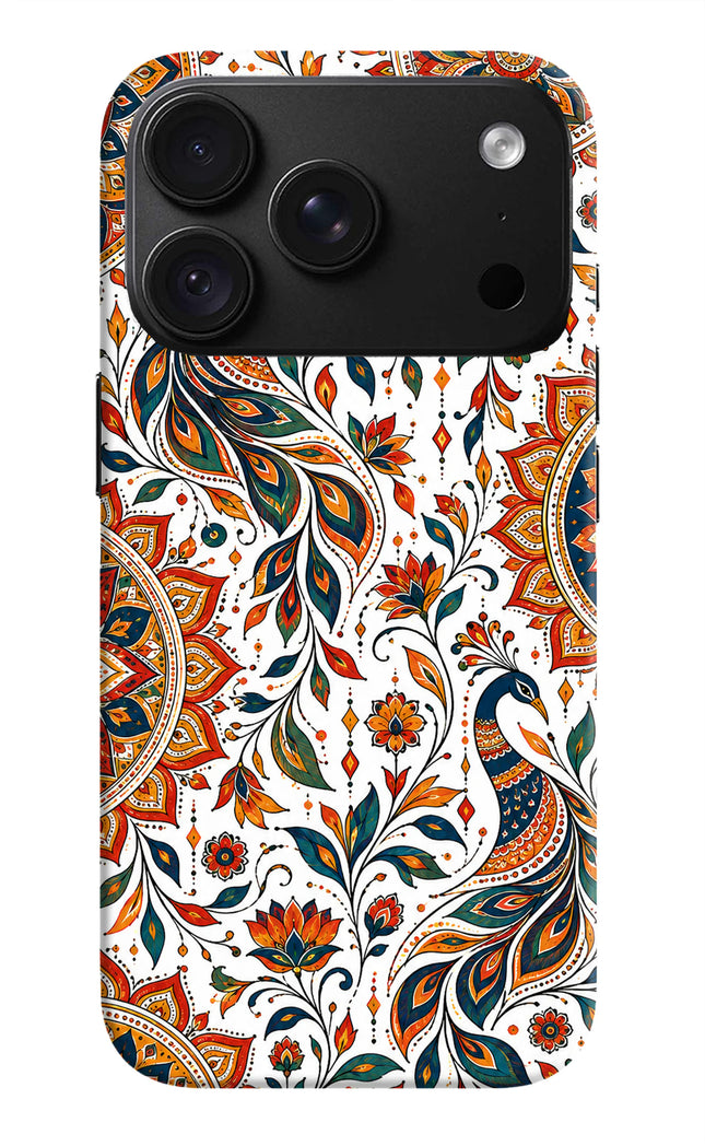 White Mayura iPhone 18 Pro Back Cover