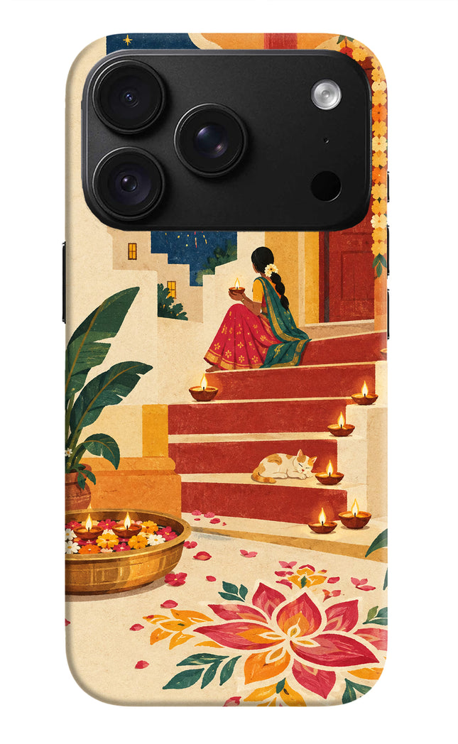 Diwali Rangoli iPhone 18 Pro Hard Case Back Cover by Casekaro