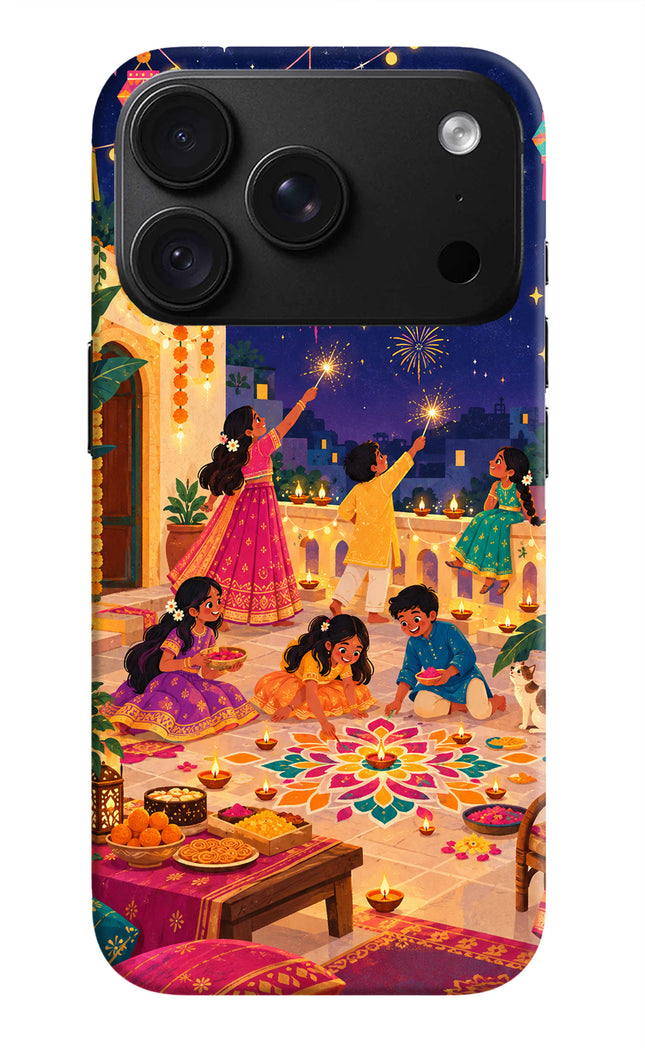 Diwali Night iPhone 18 Pro Hard Case Back Cover by Casekaro
