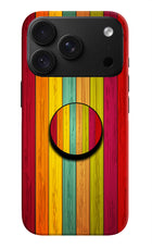 Multicolor Wooden iPhone 18 Pro Pop Case by Casekaro