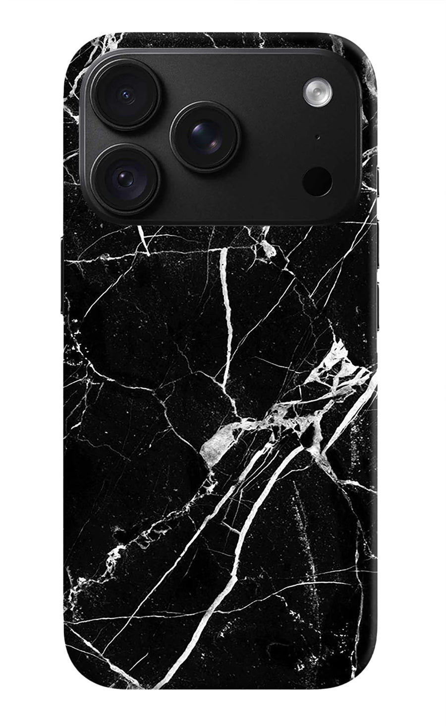 Black Marble Pattern iPhone 18 Pro Max Back Cover, Hard case