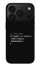 Life Motto Code iPhone 18 Pro Max Back Cover