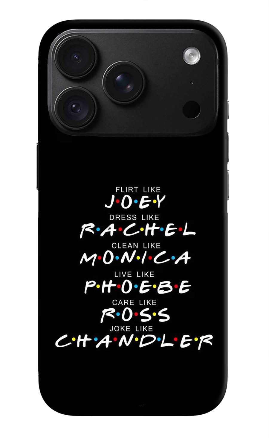FRIENDS Character iPhone 18 Pro Max Back Cover, Hard case