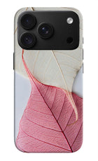 White Pink Leaf iPhone 18 Pro Max Back Cover