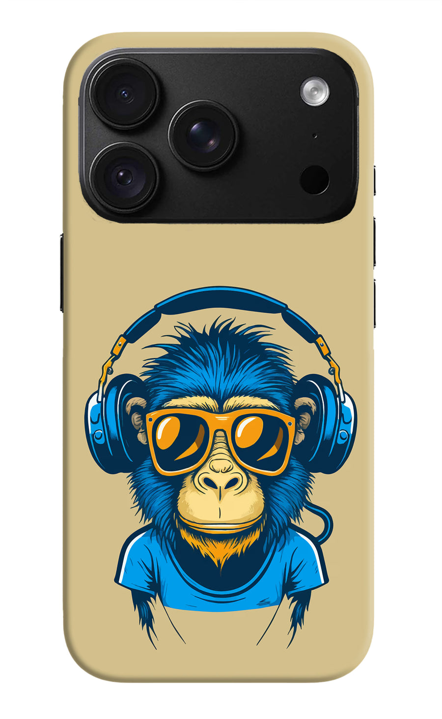 Monkey Headphone iPhone 18 Pro Max Back Cover, Hard case