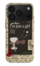 I am just a girl iPhone 18 Pro Max Hard Case Back Cover by Casekaro