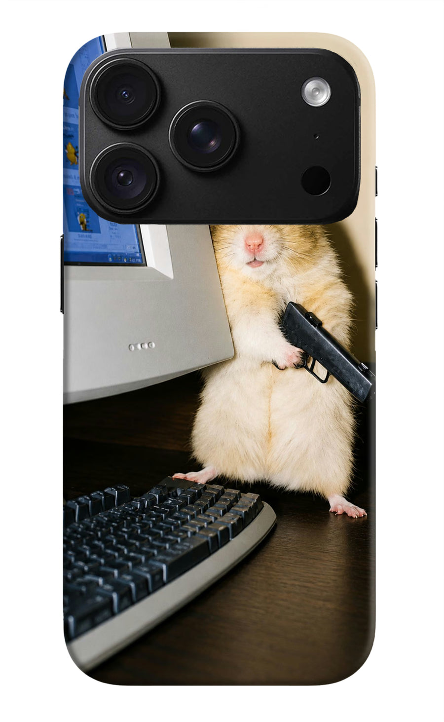 Hacker Hamster iPhone 18 Pro Max Back Cover, Hard case