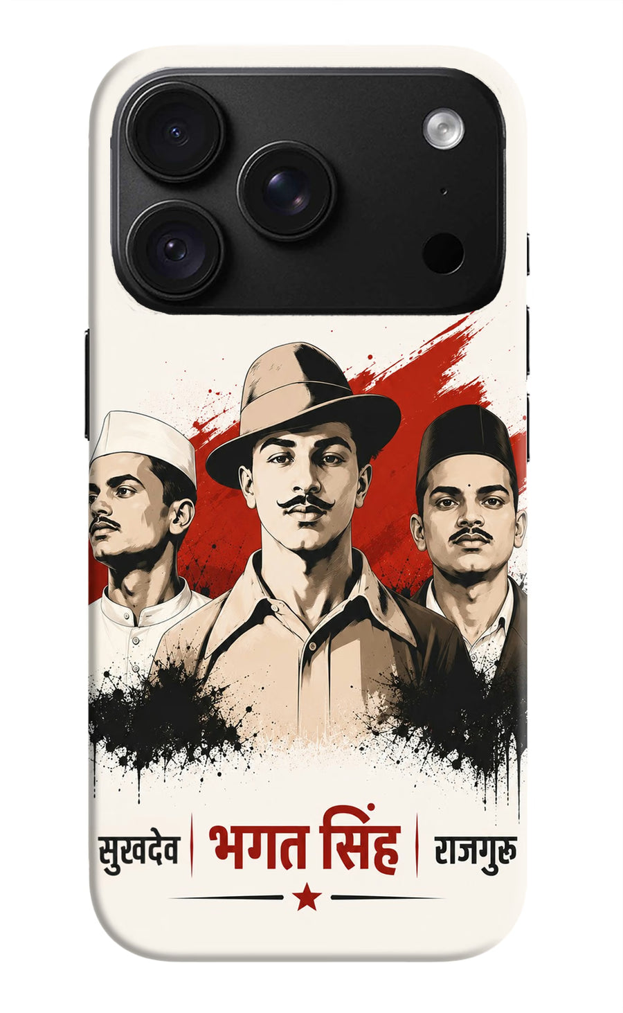 Bhagat Singh Trio iPhone 18 Pro Max Back Cover, Hard case