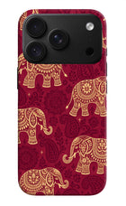 Maroon Elephant iPhone 18 Pro Max Hard Case Back Cover by Casekaro